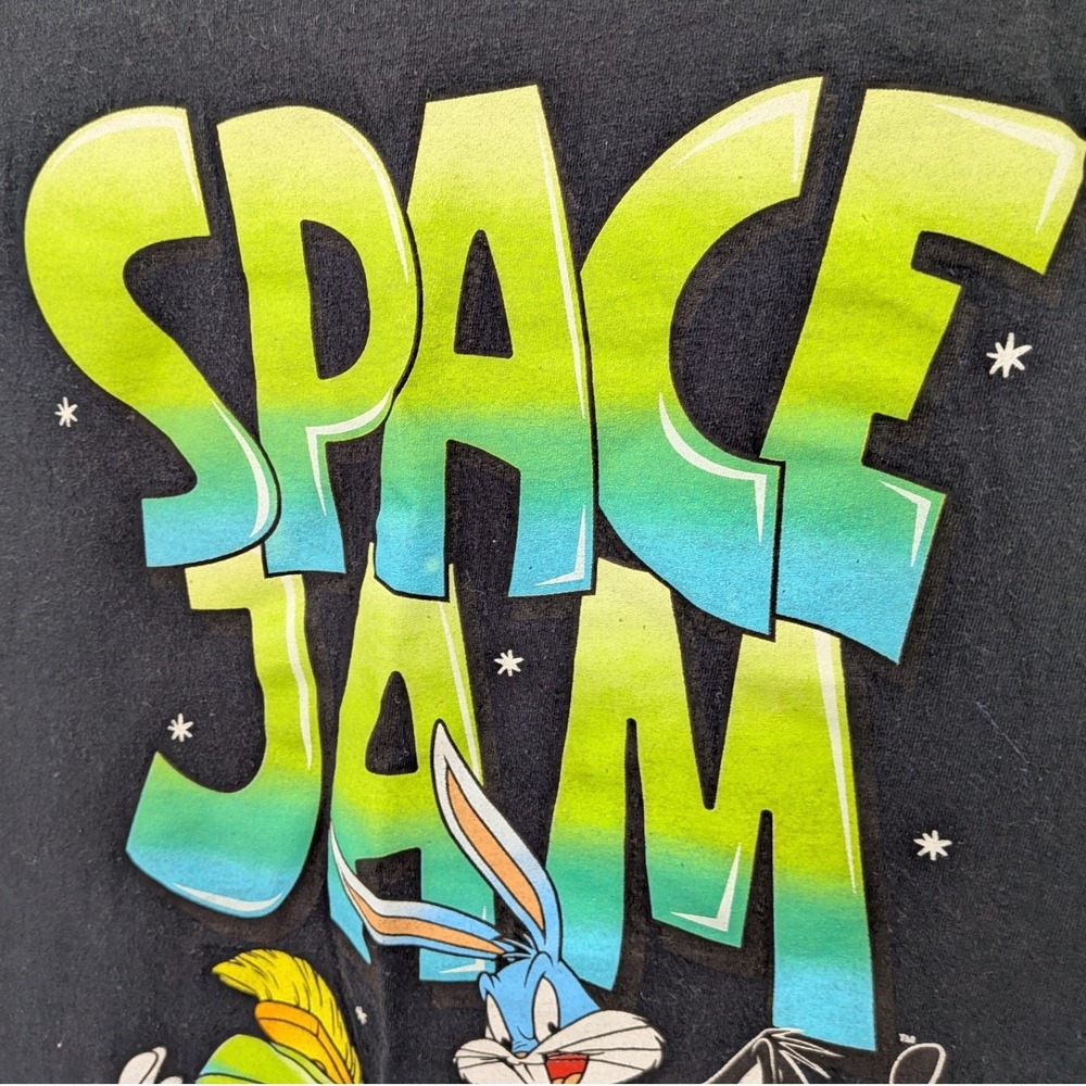 Space Jam Looney Tunes Graphic T-Shirt Black‎ Size L - Picture 9 of 9